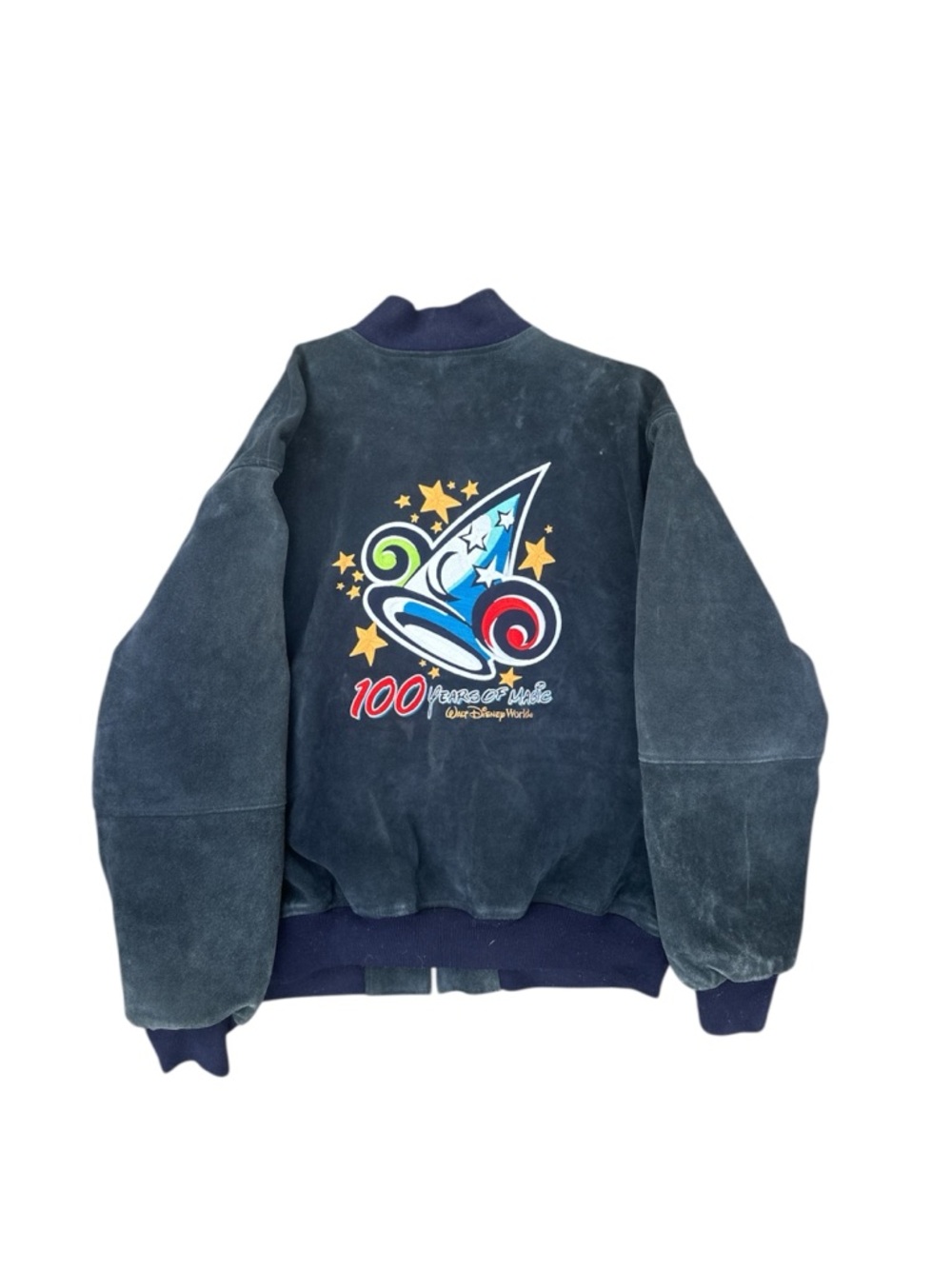 Disney World 100 Years Navy Suede Jacket -